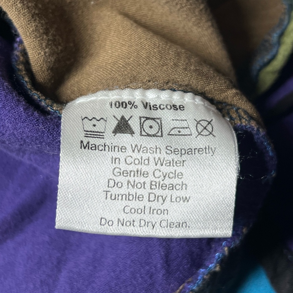 Earthbound Trading Co multicolor patchwork drawst… - image 9